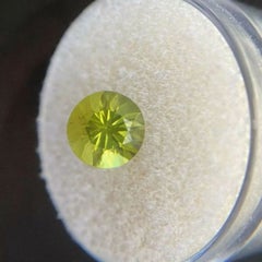 Natural Vivid Green Peridot 1.70ct Round Brilliant Cut Loose Gem