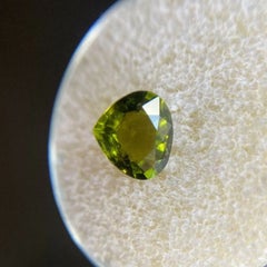 Deep Green Tourmaline 1.38ct Pear Cut Loose Gemstone