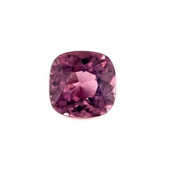Belle pierre précieuse non sertie rare en spinelle rose vif et violette de 1,39 carat, taille coussin personnalisée