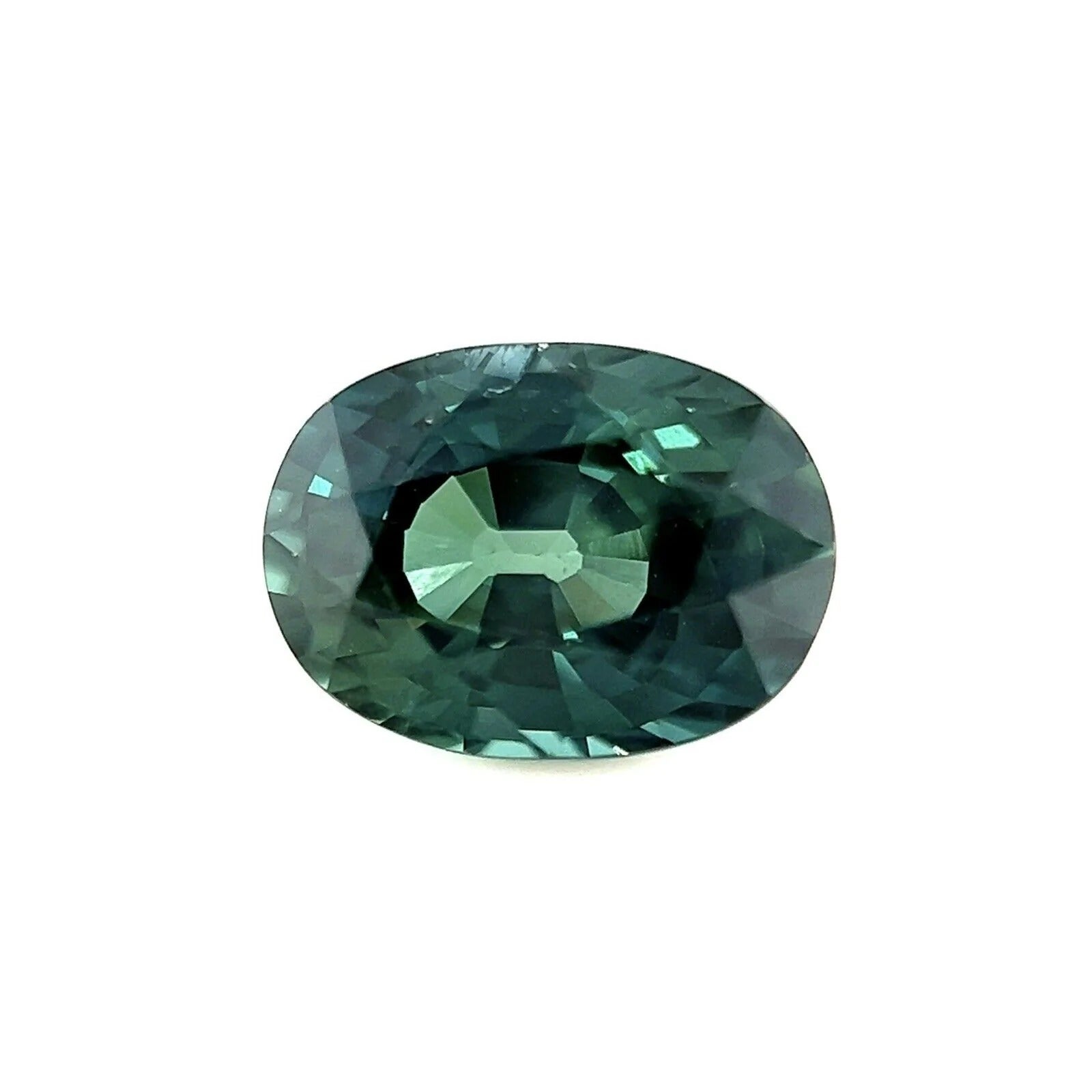 1.00ct Sapphire GIA Certified Untreated Vivid Green Blue Oval Cut Unheated Rare
