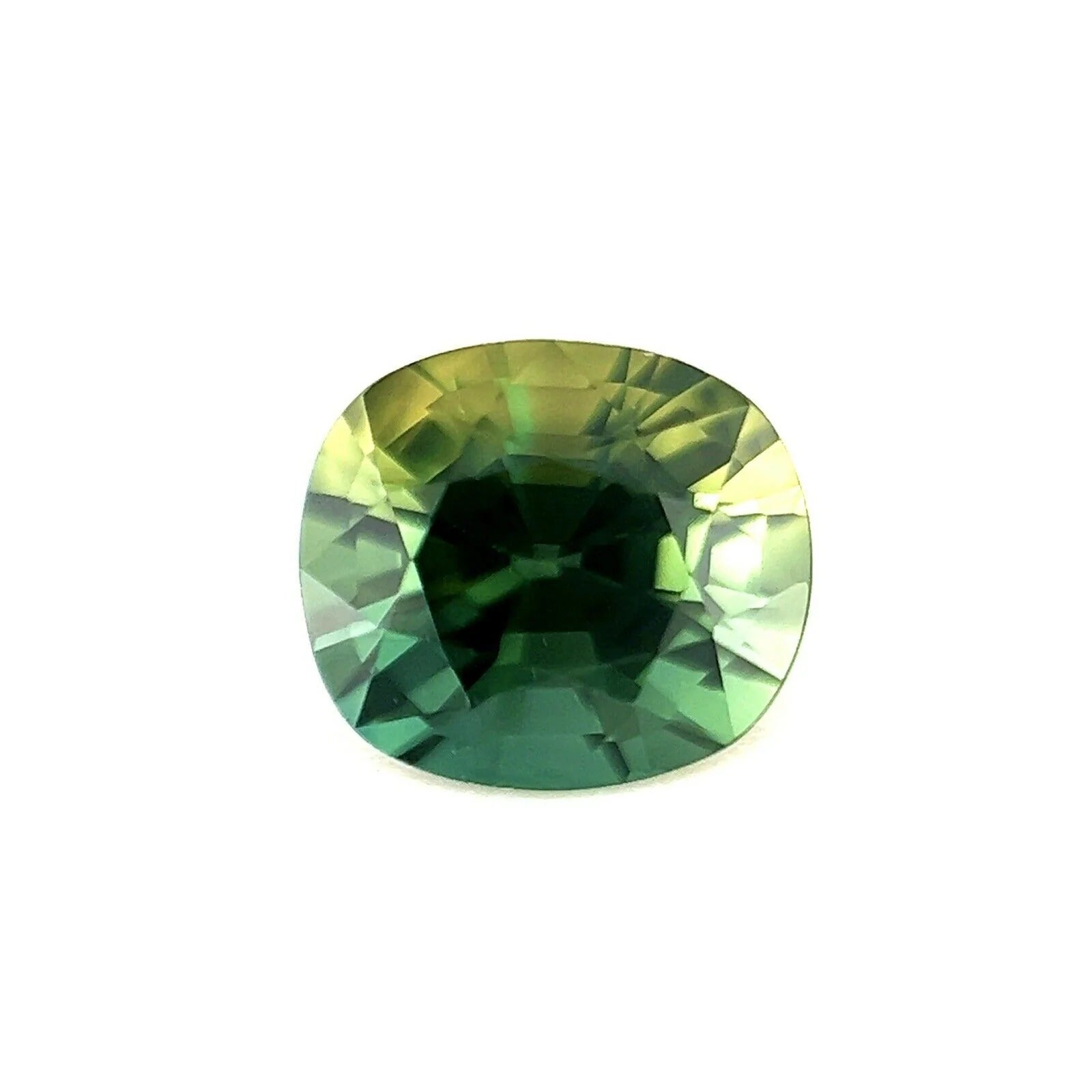 Saphir de couleur partielle non traité 1,26 carat, certifié GIA, taille coussin, sans chaleur