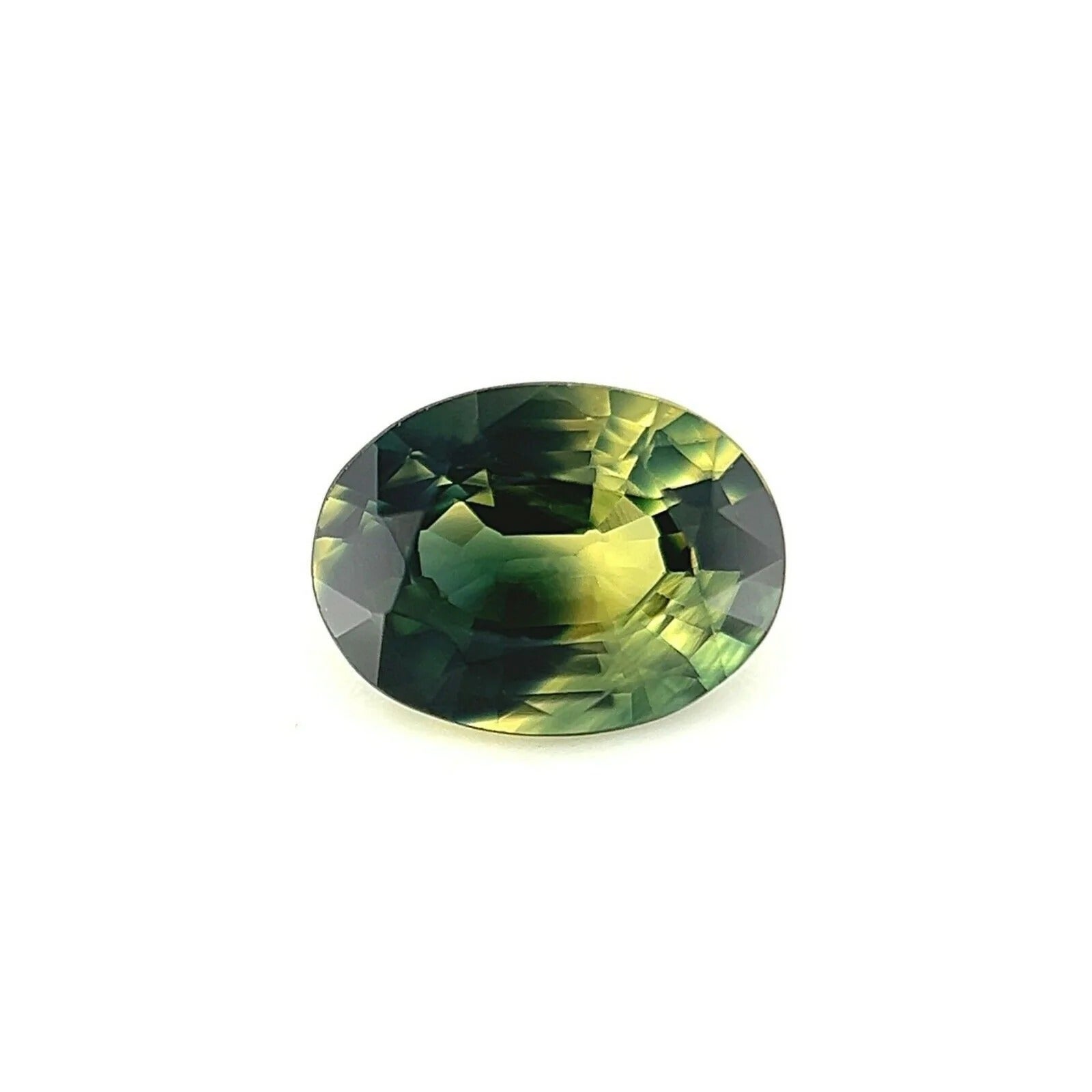 Australia Parti Color Sapphire 0.94ct Blue Yellow Green Oval For Sale