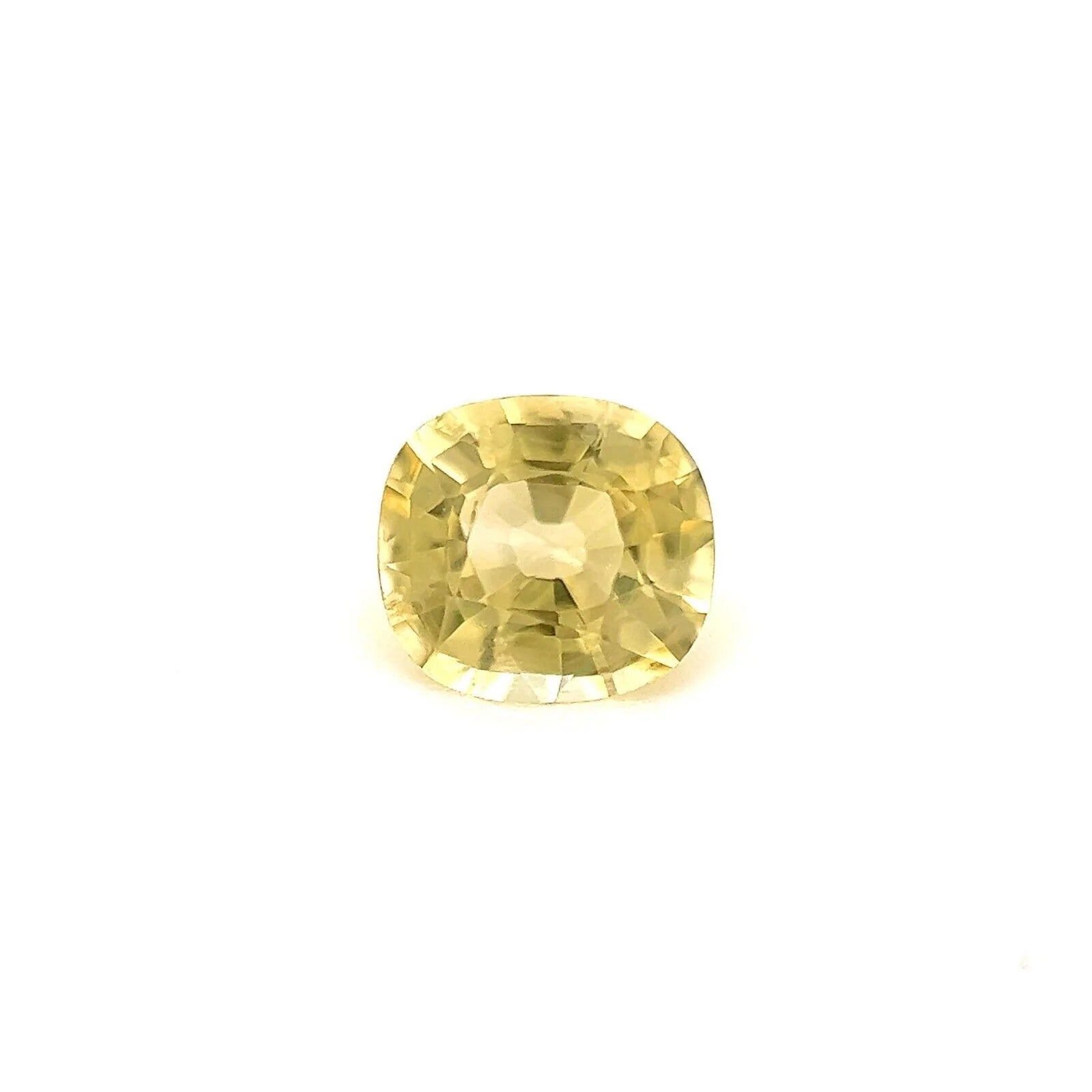 Natural Light Yellow Ceylon Sapphire 0.55ct Cushion Cut Rare Loose Gem