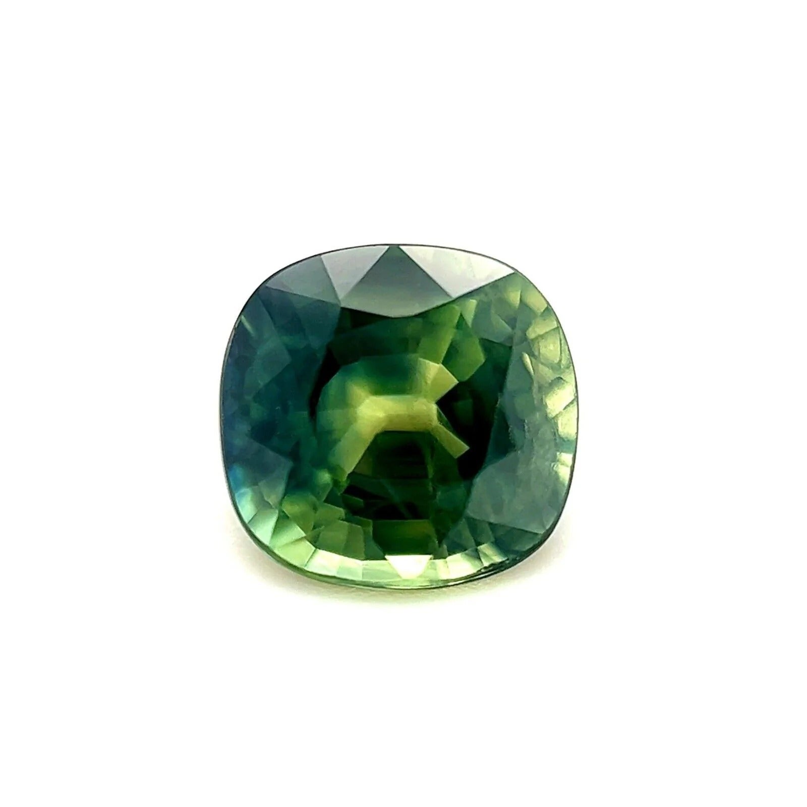 1.33ct Parti Colour Australia Sapphire Blue Green Yellow Cushion Cut Gem