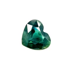 Fine 1.04ct Australian Deep Green Blue Sapphire Heart Cut Rare Gem