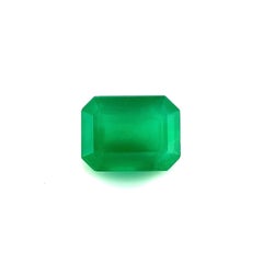 GIA Certified 1.48ct Natural Green Emerald Octagonal Emerald Cut Loose Gem