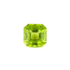 Natural 2.58ct Vivid Green Peridot Octagon Asscher Cut Loose Gem 7.8x7.8mm