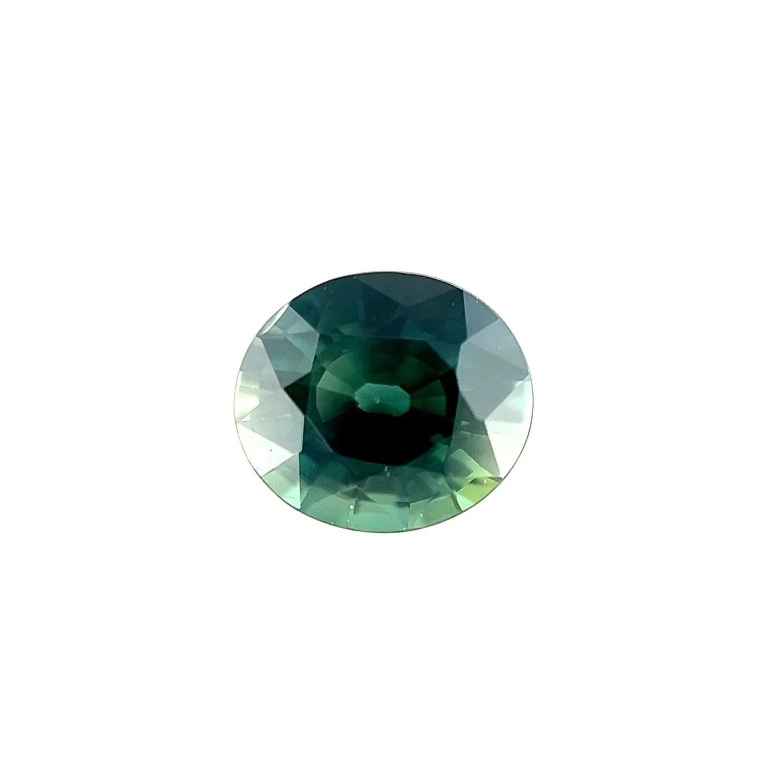 Loser Edelstein 6,4x5,6 mm, 1,06 Karat grüner, blauer natürlicher Saphir im Ovalschliff