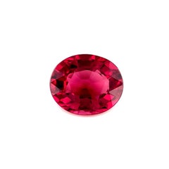 Granate de rodolita rosa vivo púrpura fino de 2,01 ct, talla oval 8,2x6,6 mm Gema suelta IF