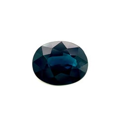 1.03ct Deep Blue Sapphire Oval Cut Rare 7x5.6mm Loose Gemstone VVS