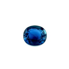 Natural Australian Deep Blue Sapphire 0.86ct Oval Cut Loose Gem