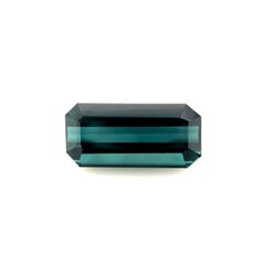1.84ct Indicolite Blue Tourmaline Emerald Cut Rare Loose Gemstone 9.9x4.8mm VVS