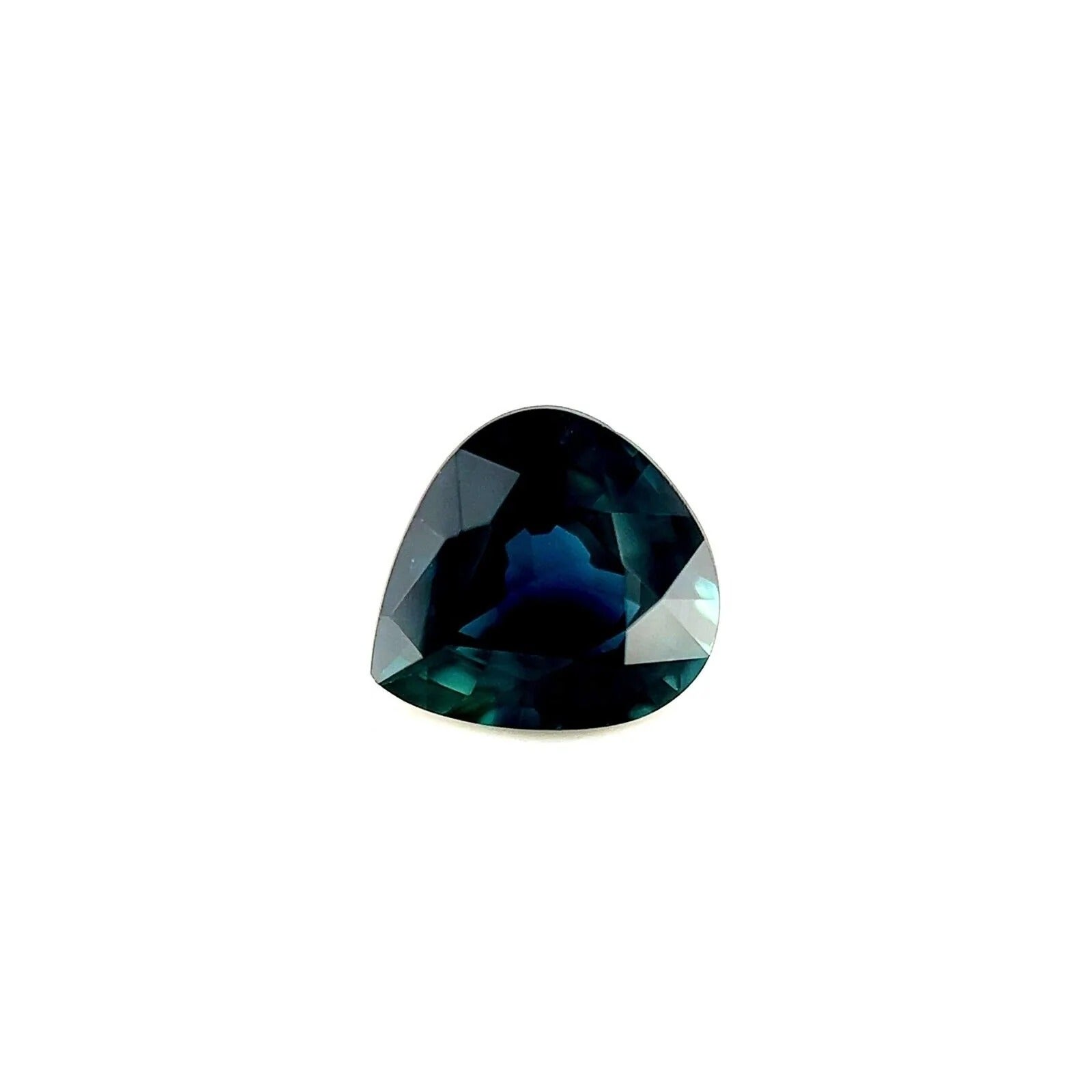Fine saphir australien bleu sarcelle profond taille poire et larme 0,96 carat, rare