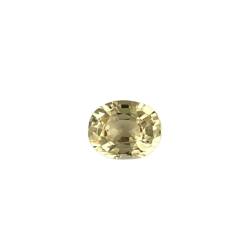 0.67ct Ceylon Natural Sapphire Light Yellow Oval Cut Loose Gemstone 5.6x4.6mm