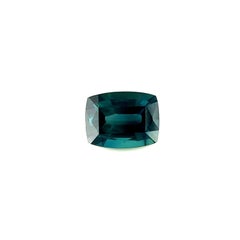 GRA Certified 1.04ct Green Blue Sapphire Rare Cushion Cut Gem VVS