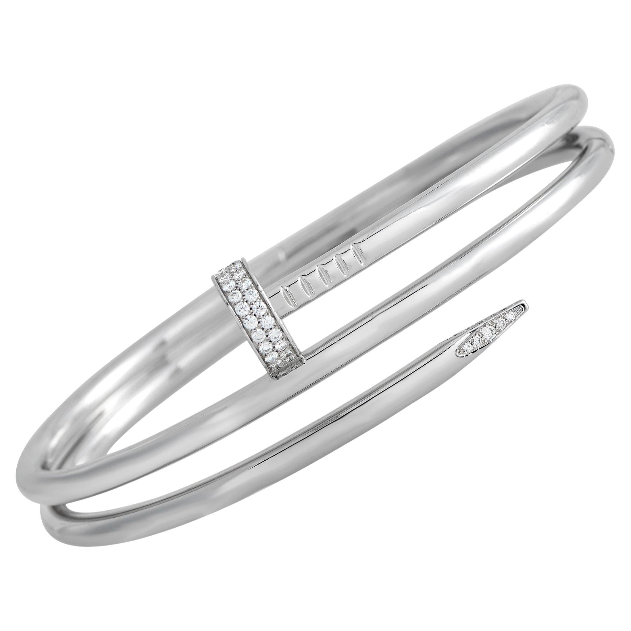 Cartier Juste Un Clou 18k White Gold Diamond Bracelet