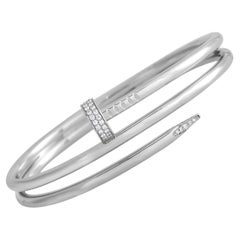 Cartier Juste un Clou Bracciale in oro bianco 18 carati con diamanti misura 18