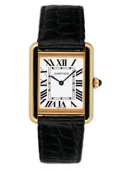 Cartier Tank Solo W1018755 18k Yellow Gold Ladies Watch