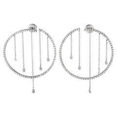 Piero Milano 18k White Gold 1.10 Carat Diamond Earrings