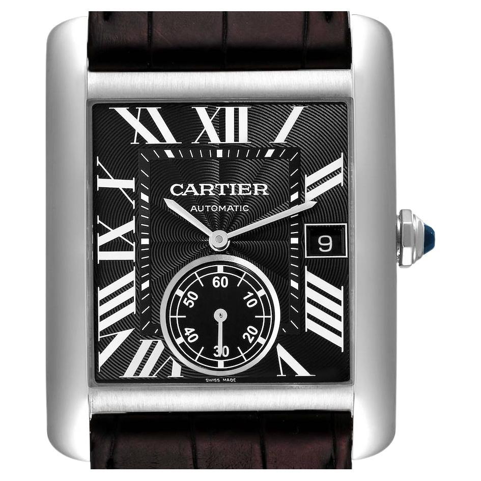 Cartier Tank MC Black Dial Automatic Mens Watch W5330004 Box Papers