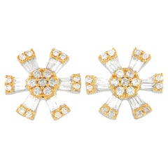 LB Exclusive 14K White and Yellow Gold 0.43ct Diamond Earrings