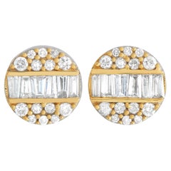 LB Exclusive Orecchini in oro bianco e giallo 14 carati con diamanti da 0,44 carati