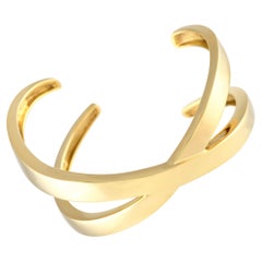 Tiffany & Co. Paloma Picasso Graffiti 18K Yellow Gold Cuff Bracelet