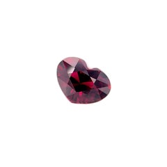 Natural Unheated Ruby Gia Certified Deep Red 0.67Ct Heart Cut Untreated Rare Gem