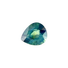 Gia zertifizierter Grün Blau Teal Unbehandelter Saphir 1,02 Karat 6,8X5.7Mm Birnen-Tropfen Tropfen