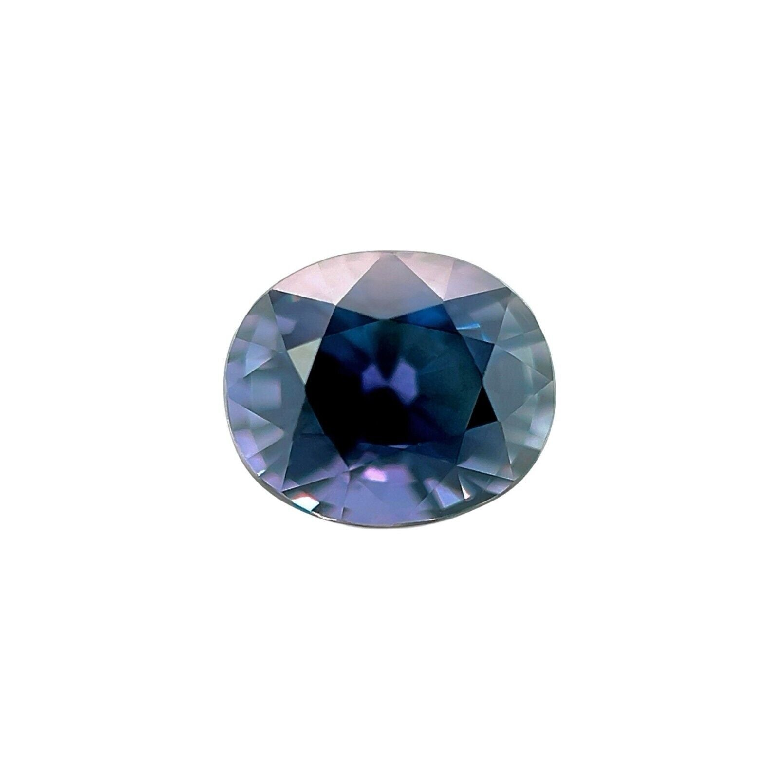 Unico Zaffiro Blu Viola Viola 1.39Ct Certificato GIA Ovale Naturale 6.6X5.5Mm