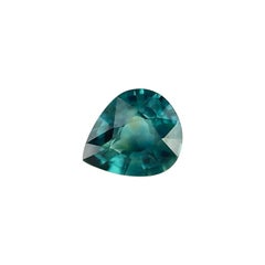 Gia zertifizierter 1,08 Karat natürlicher unbehandelter grüner blauer Teal Saphir im Birnenschliff