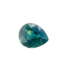 Gia zertifizierter 1,24 Karat NATURAL Saphir UNIQUE Grün Blau TEAL Birnenschliff Unbehandelt