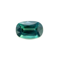 Zaffiro naturale verde blu vivo da 1,48 carati certificato Gra Gemma dal taglio ovale allungato