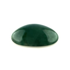 IGI zertifiziert 6.49Ct natürlichen tiefgrünen Jadeit Jade 'A' Grade Oval Cabochon Edelstein