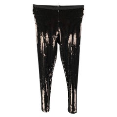 MARC JACOBS Size 0 Black Polyester Sequined Leggings