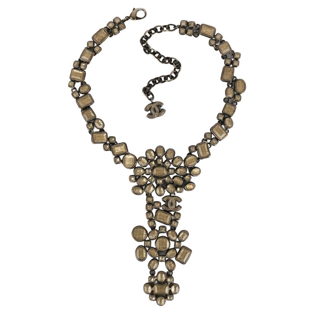Chanel 2010 Dark Silver Plated Necklace, Cruise Collection, France
