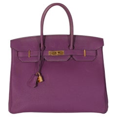 Hermès Clemence Anemone Birkin 35 GHW