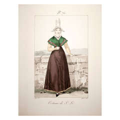 Etching by Lante, Engraving  by Gatine #75 Costume De St. Lo