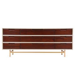 Vintage Walnut Lacquered Dresser by American of Martinsville