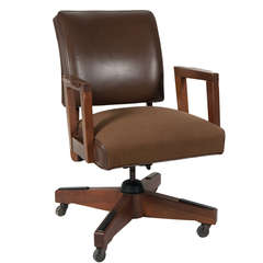 Vintage A Swivel Desk Chair on Wheels