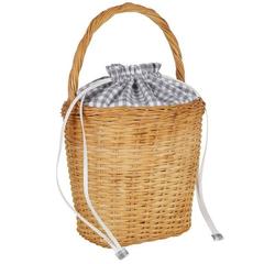 Edie Parker Lily Gingham in Reed and Gingham Print Bag