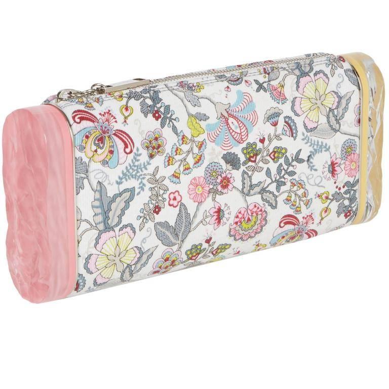 Edie Parker Soft Lara Clutch in Floral Corduroy In New Condition For Sale In New York, NY