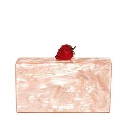 Edie Parker Jean Strawberry Rose Quartz Pearlescent Clutch