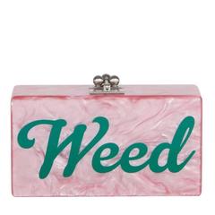 Edie Parker Jean Weed Clutch in Rose Pearlescent