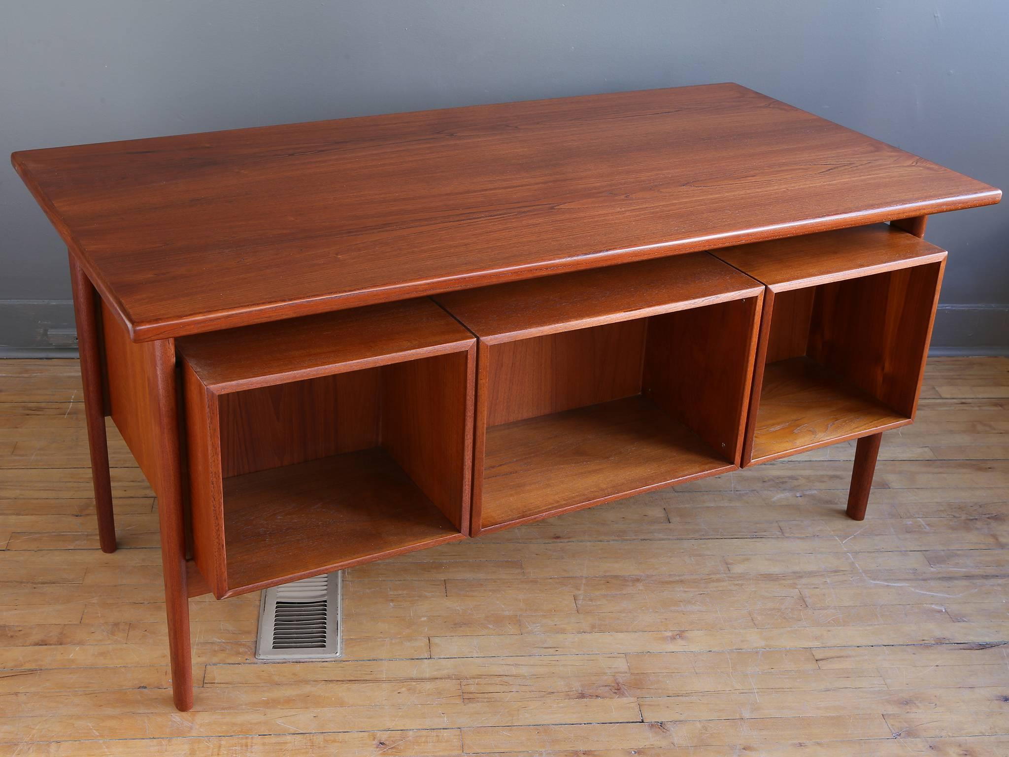 Birch Teak Executive's Desk by Kai Kristiansen