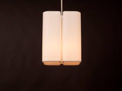 Contemporary Ozone Brasilia S-Ceiling Light with White Shade