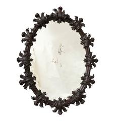 Italian Carved Oval Wall Mirror