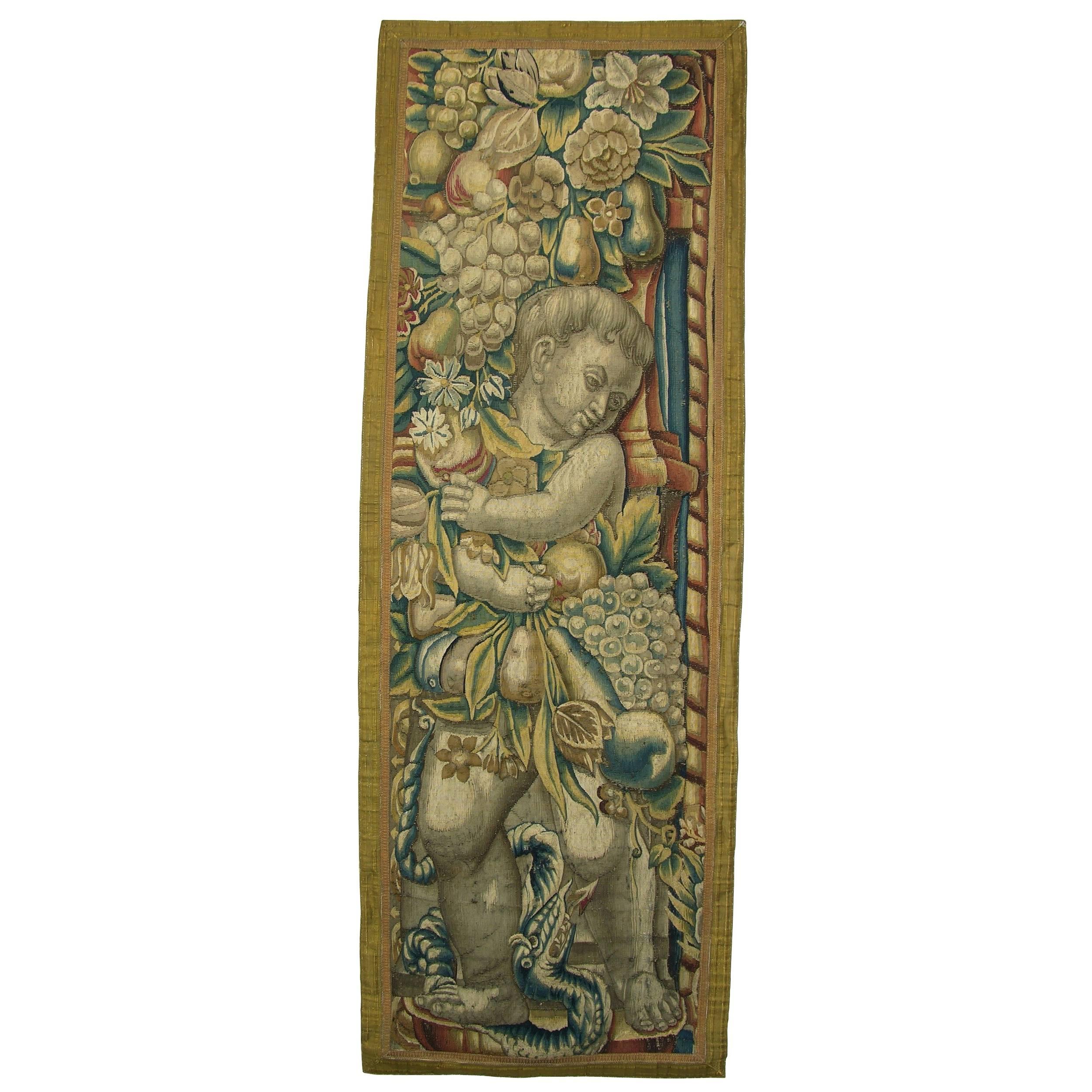 Antique Brussels Baroque Tapestry For Sale