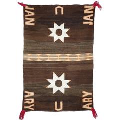 Vintage Navajo "January" Double Saddle Blanket, circa 1920