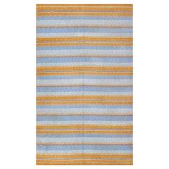 Striped Vintage Scandinavian Swedish Kilim Rug